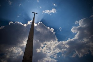 The steeple of Macha church, built in 1911